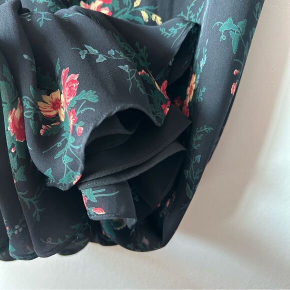 NWT Vintage Ralph Lauren Floral Foliage Silk Midi/Maxi Lined Dress - Picture 9 of 12